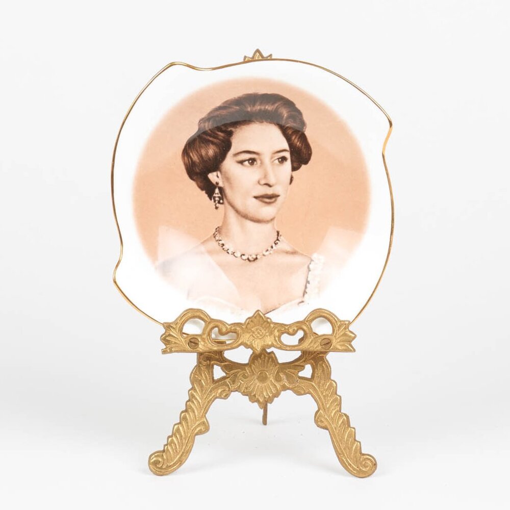RARE - Princess Margaret Commemorative Canada Plate - Aynsley Bone China